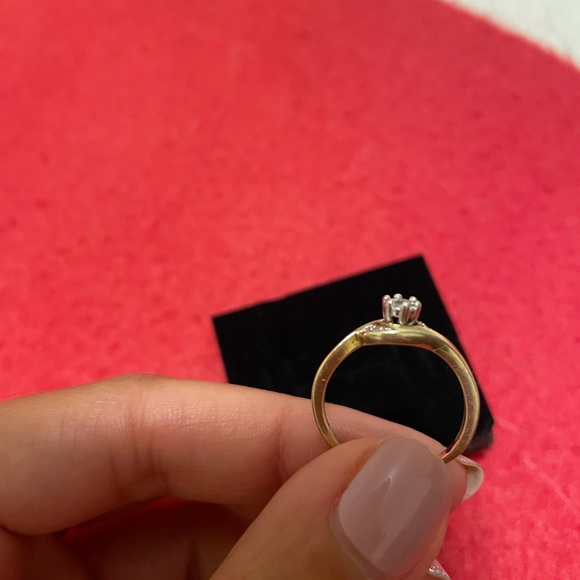 SOLD!!!Yellow gold diamond ring - Picture 3 of 4